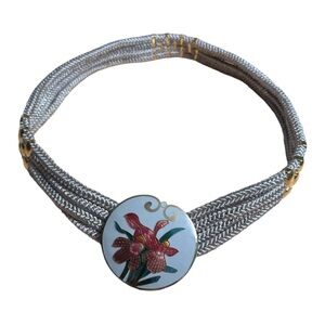 Floral Silver and Gold Women's Belt